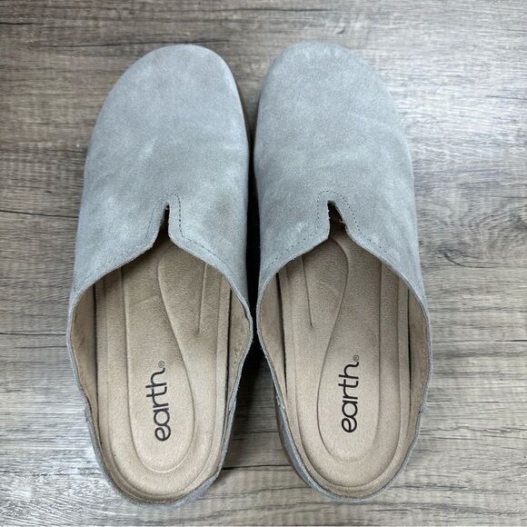 Earth~Women’s~”Flan”  Round Toe Tan Suede Casual Slip On Flat Mules~Size 11 - Picture 6 of 9